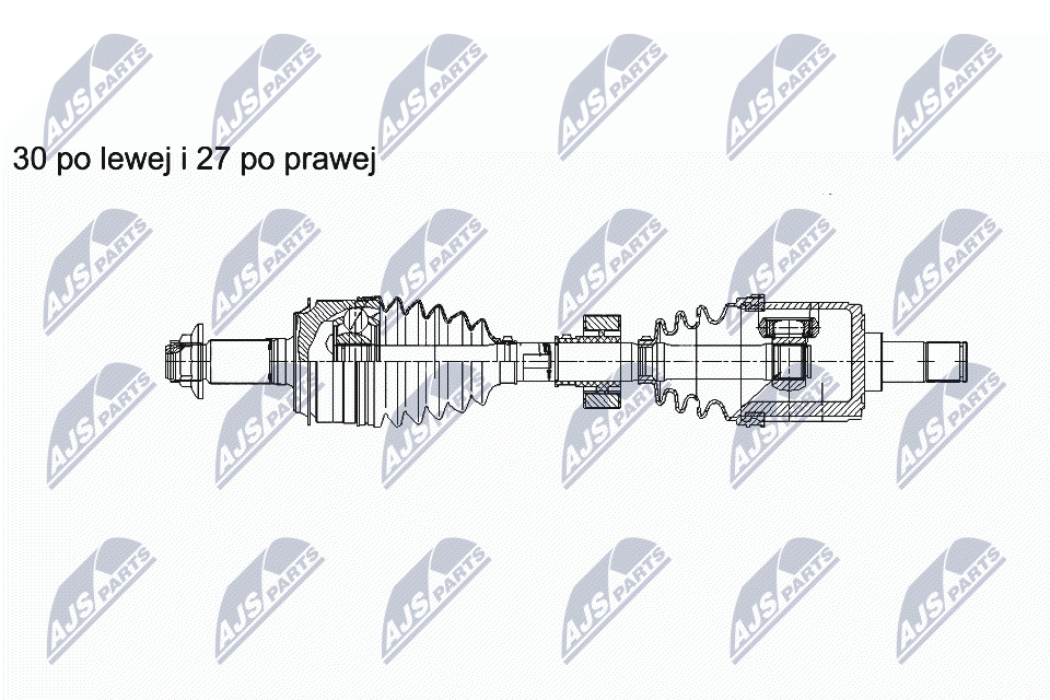 Полуось honda accord 08- акпп правая NTY NPW-HD-056