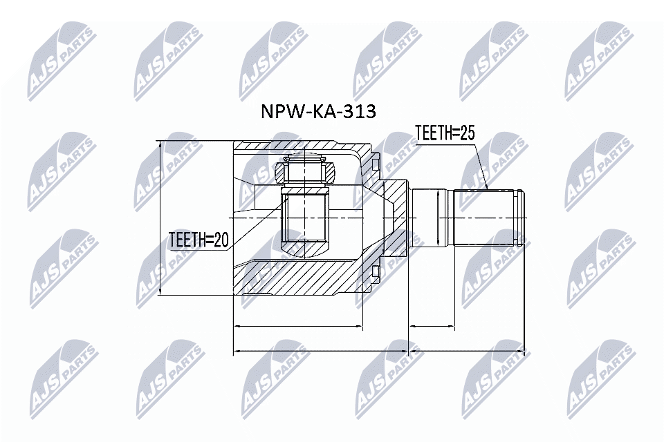 Шрус внутренний kia picanto /mtm/ 04-левв NTY NPW-KA-313