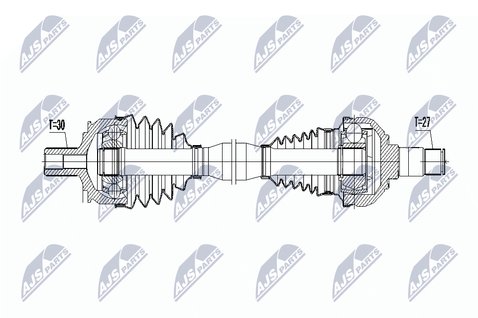 Вал полуоси (привод в сборе) NTY NPW-ME-066