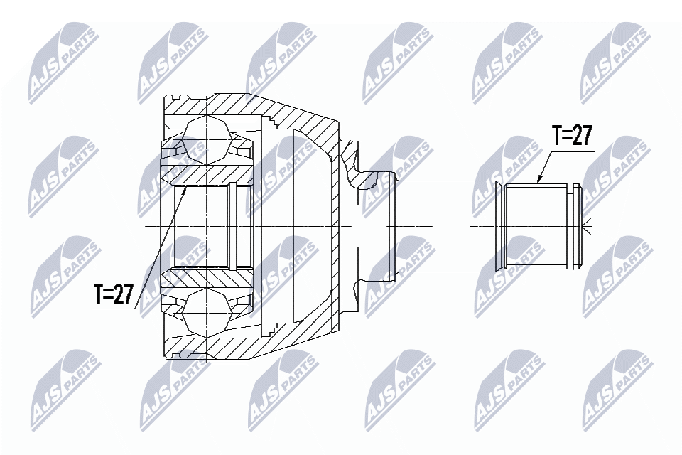 Шрус mercedes w176 a160/a180 12- w242/w246 b160/b180 11- c117/x117 cla180/cla200/cla250 w117 13- /atmпереднийaпрвый NTY NPW-ME-081