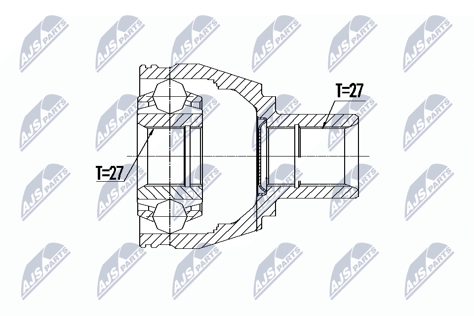 Шрус mercedes w176 a160/a180 12- w242/w246 b160/b180 11- c117/x117 cla180/cla200/cla250 w117 13- /atmпереднийaлевый NTY NPW-ME-082