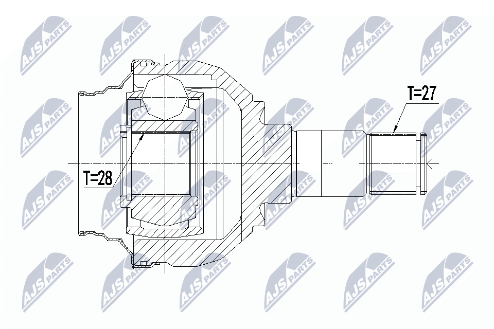 Шрус mercedes w176 a180cdi 15- w242/w246 b180cdi 15- gla180/gla200/gla250 w156 13- /atmпереднийaлевый NTY NPW-ME-084