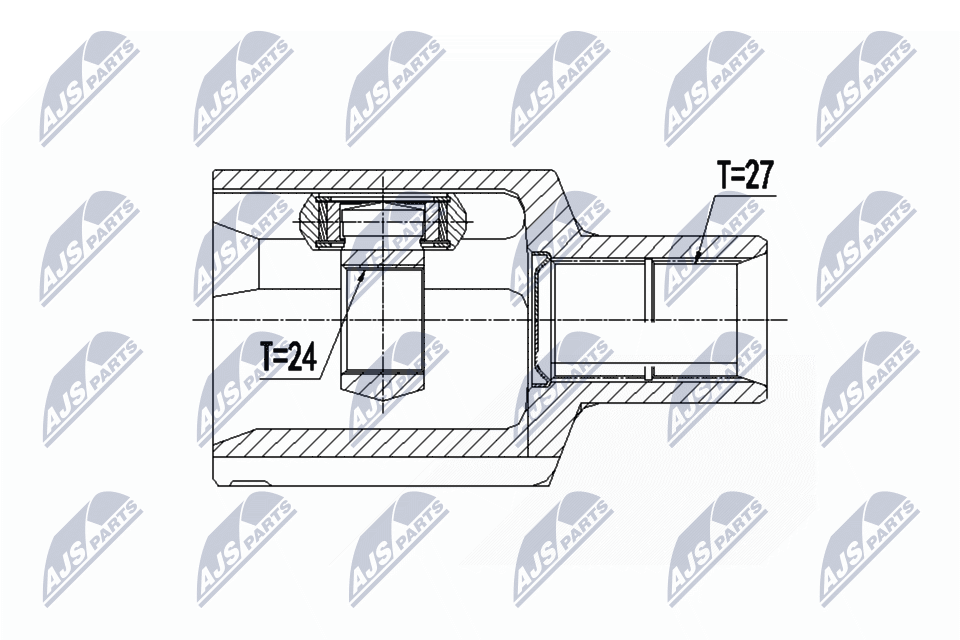 Шрус mercedes w205/s205/c205 c200/c250/c300/c400/c45amg 13- glc 4matic 15- s w222/c217/a217 13- /atmпереднийaлевый NTY NPW-ME-087