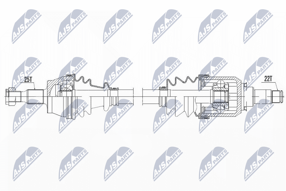 Полуось NTY NPW-ME-106