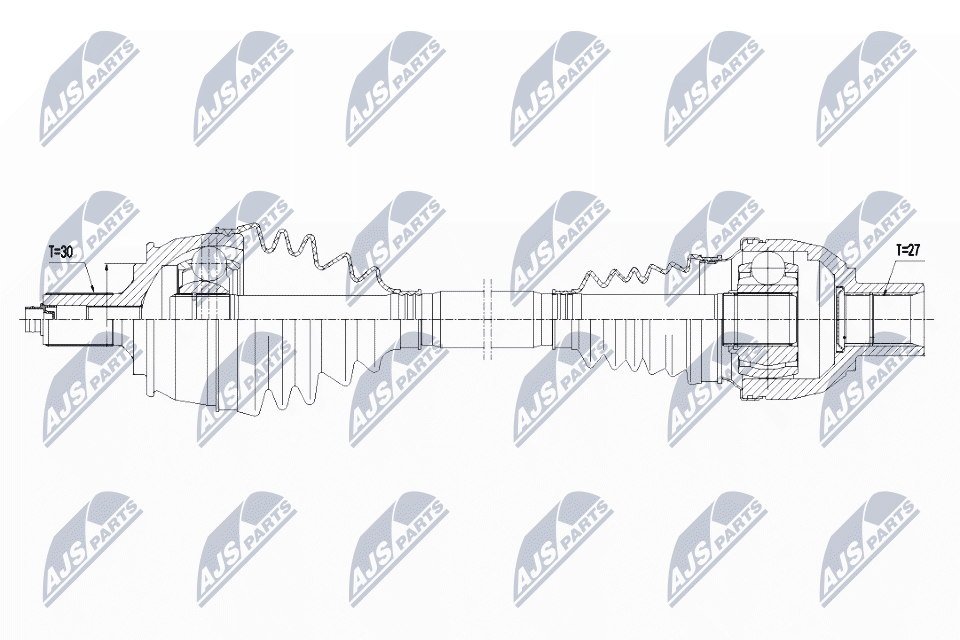 Nty driveshaft mercedes a180cdi/a200cdi/a220cdi w176/b180cdi/b200cdi/b220cdi w246 12- gla 180cdi/20 NTY NPW-ME-114