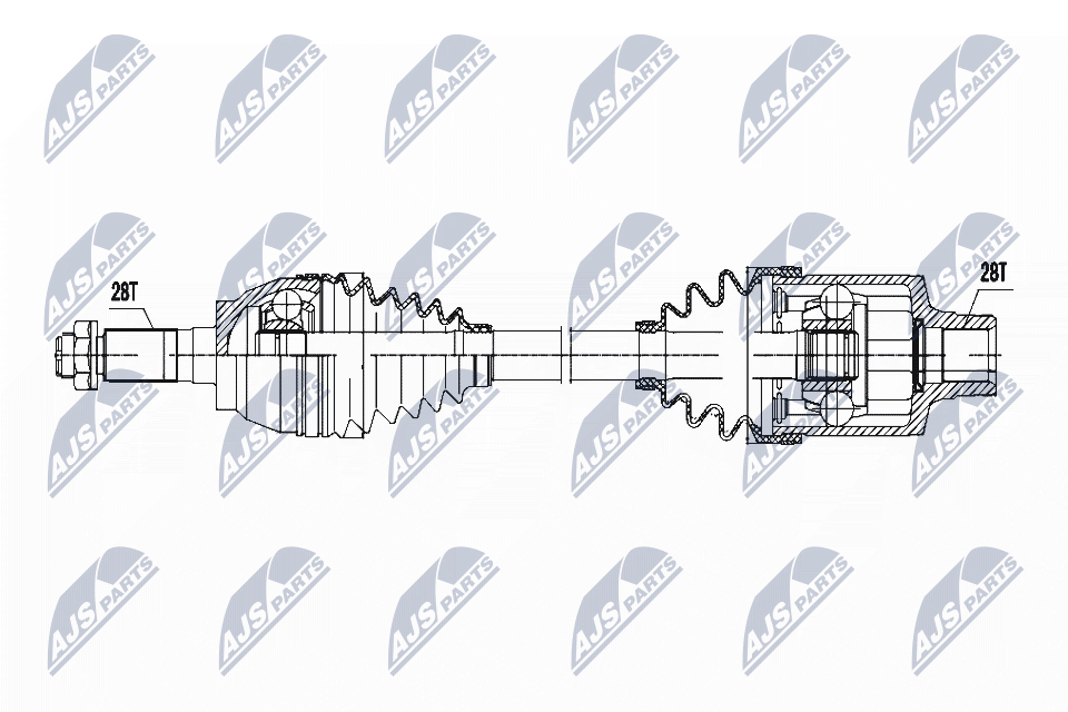 Вал полуоси (привод в сборе) NTY NPW-MZ-052