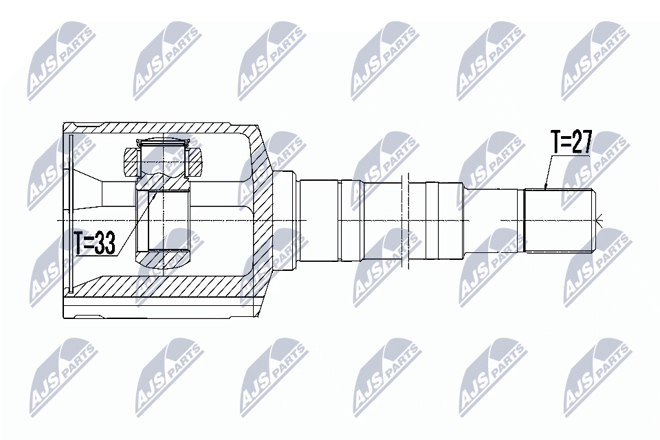 Nty inner cv joint nissan qashqai 2.0i 16v 4wd 06- x-trail 2.0 t31 07.2010- /prawyatm/ NTY NPW-NS-069