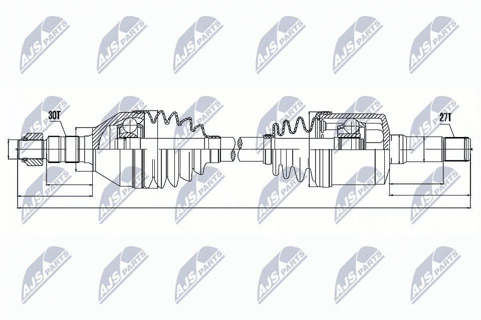 Привод в сборе opel insignia 2.0t 2.0ctdi 08- /mtm/atm прав NTY NPW-PL-034