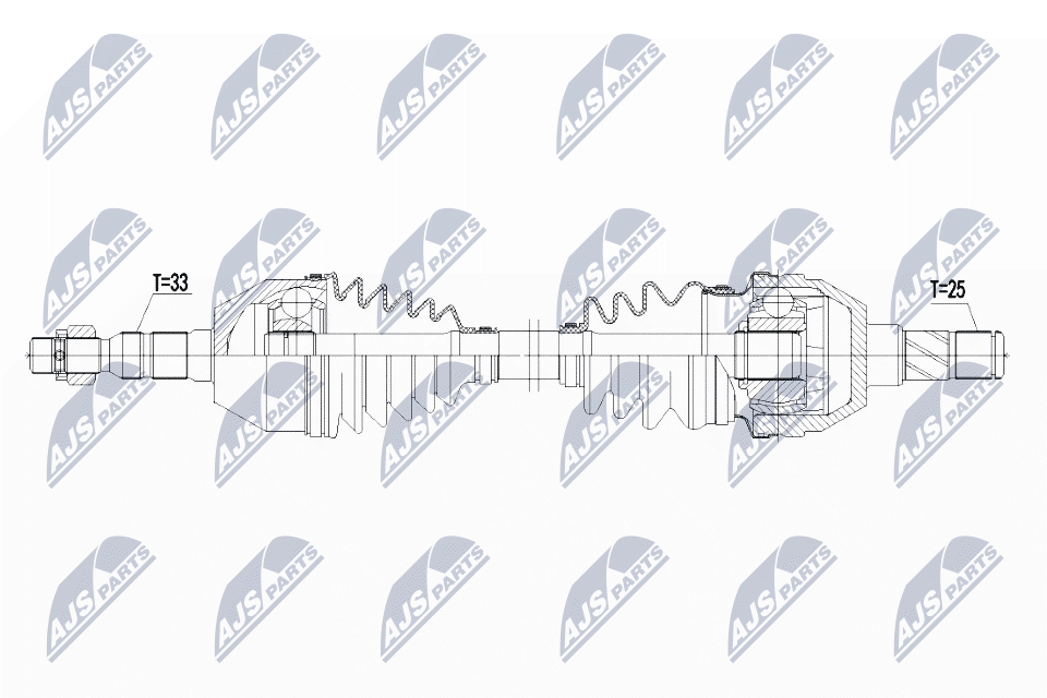 Полуось opel meriva 1.4t 10-17 /лев NTY NPW-PL-053