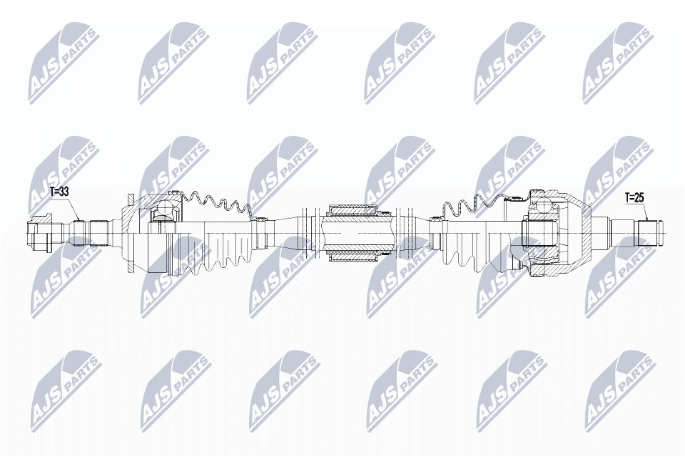Полуось opel astra j 1.4t 09- /прав NTY NPW-PL-067