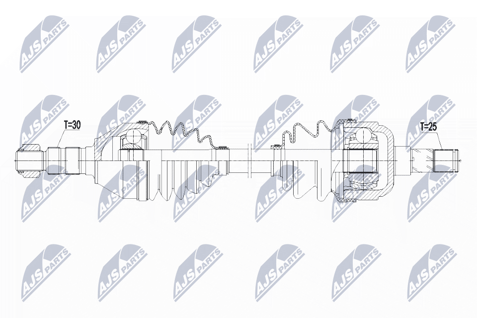 Nty driveshaft opel astra j 1.6sidi1.6cdti1.7cdti 09- /leftmtm/ NTY NPW-PL-073