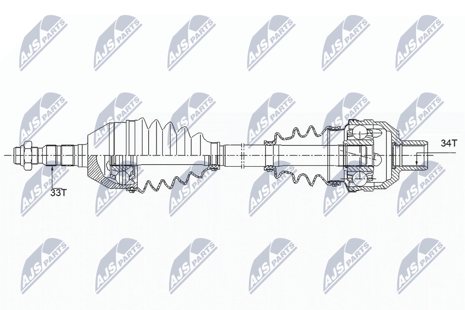 Полуось opel astra h 1.3cdti 05- правая NTY NPW-PL-089