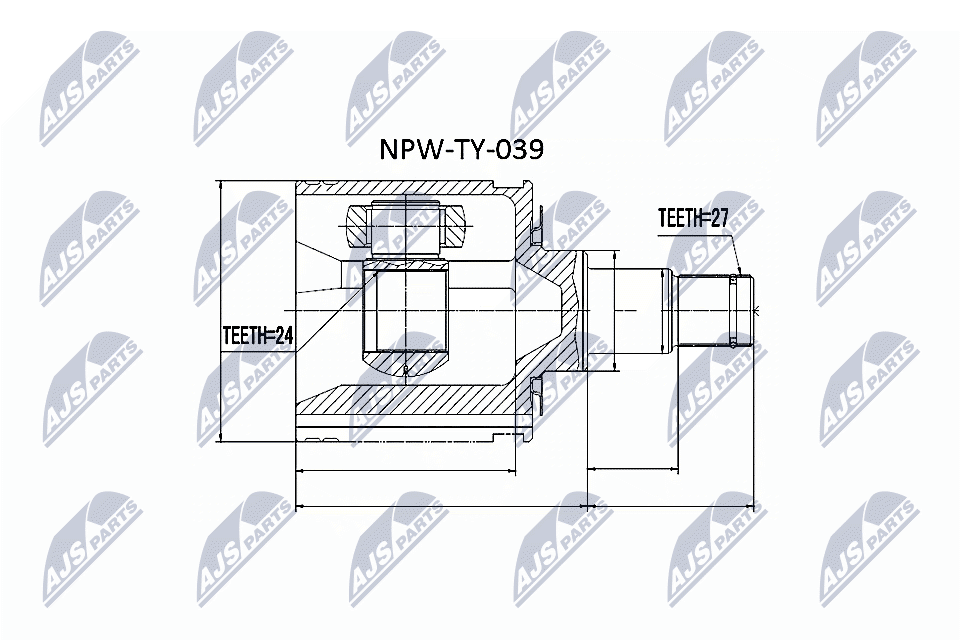 Шрус внутренний toyota landcruiser kdj90 3.0d-4d 00-02 kzj90/95 3.0d 96-99 vzj90 3.4 96-02 4runner rzn185 2.7 95-00 vzn185 3.4 95-02 лев/прав NTY NPW-TY-039