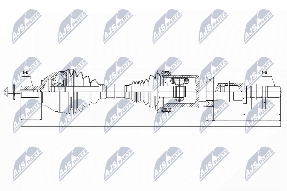 Вал приводной NTY NPW-VV-039