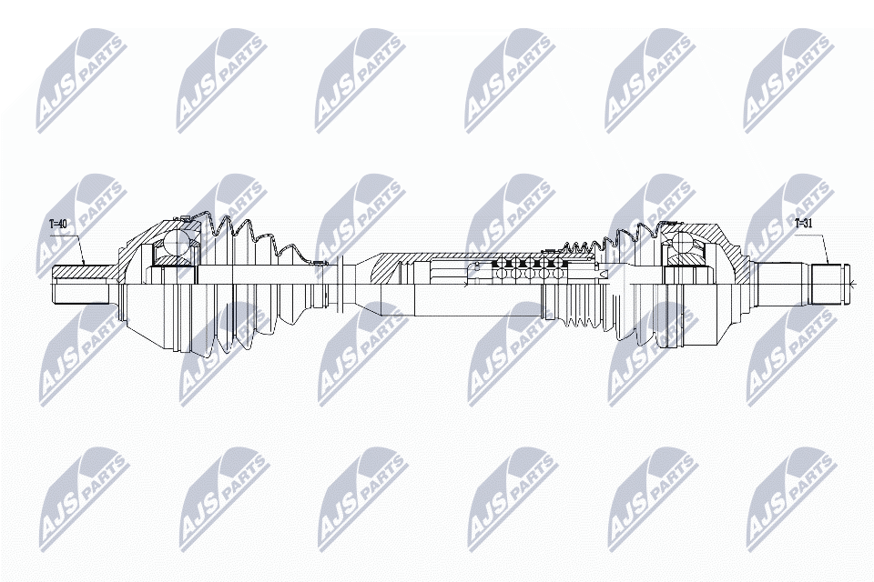 Вал полуоси (привод в сборе) NTY NPW-VV-052