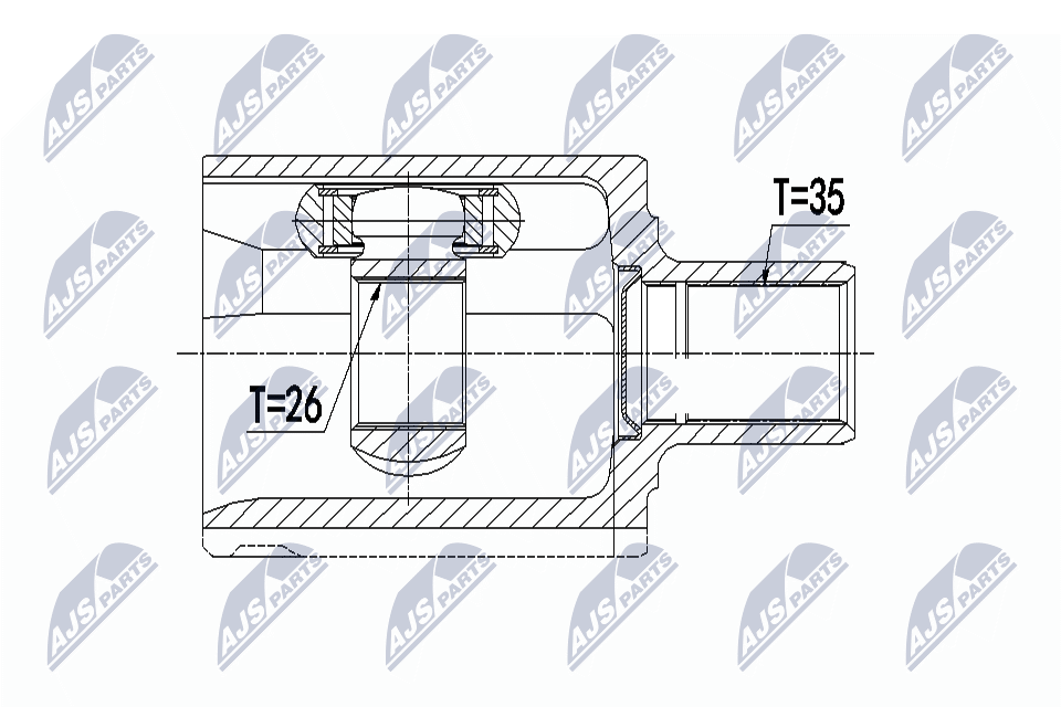Шрус volvo s80 2.8t62.9t3.03.0t6 2000-2006 /atmлевый NTY NPW-VV-080