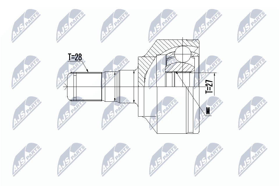 Шрус volvo xc90 d3/d5 02-14 vin-354475 3.2v6 vin -354978 02-14 4.4v8 vin -367133 02-07 /левый NTY NPW-VV-098
