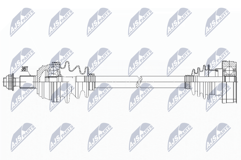 Полуось NTY NPW-VW-097