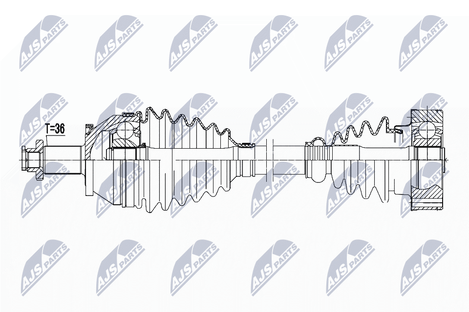 Nty driveshaft skoda fabia ii 1.2tdi1.6tdi 10-14 roomster 1.2tdi1.6tdi 10-15 vw polo 1.8gti 06-0 NTY NPW-VW-123