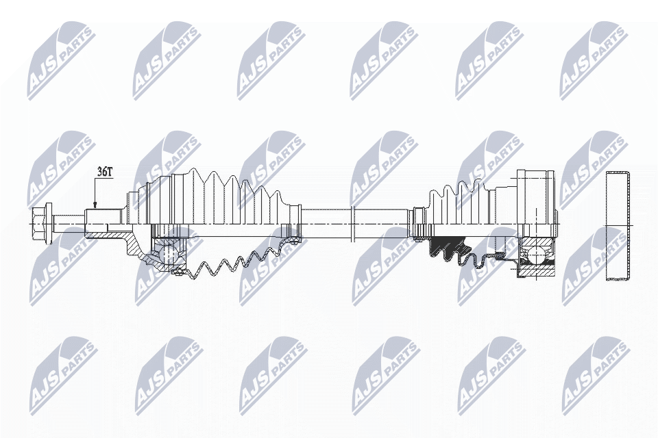 Полуось NTY NPW-VW-149