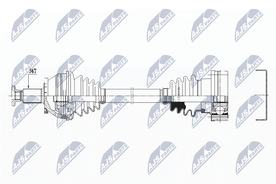 Nty driveshaft vw polo 1.2tdi1.6tdi 09-12 skoda rapid 1.6tdi 12- seat ibiza 1.2tdi1.6tdi 09- to NTY NPW-VW-159