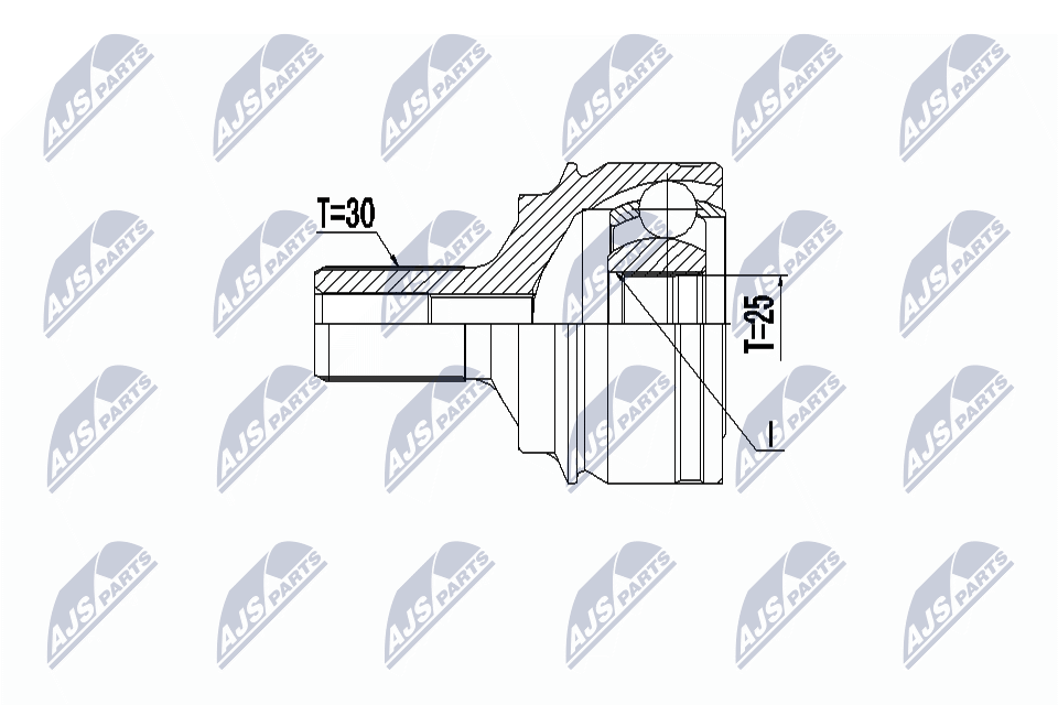Шрус mercedes-benz w205/s205/c205 c200/c250/c300/c400/c45amg 13- glc 4matic 15- /передний NTY NPZ-ME-026