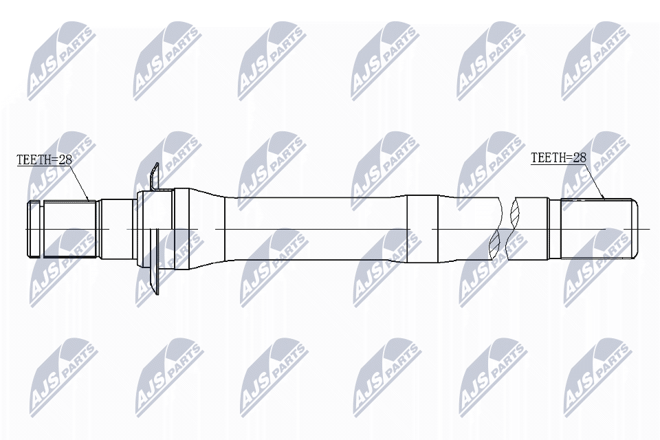 Nty вал полуоси NTY NWP-HY-505