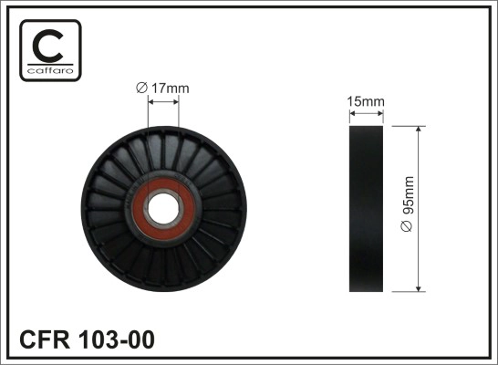 Ролик клин ремня CAFFARO 10300
