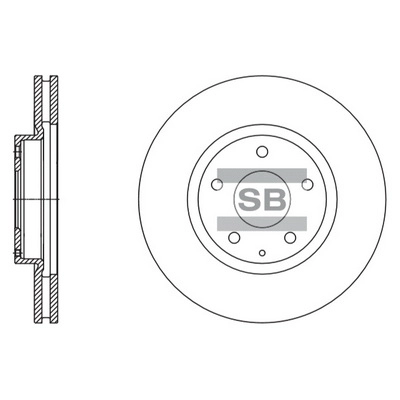 Диск тормозной передний HI-Q SD4424