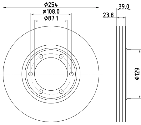Диск тормозной передний NISSHINBO ND3004K