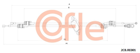 Трос кпп COFLE 92.2CB.RE001