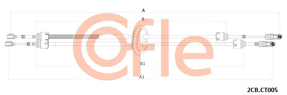 Трос кпп COFLE 92.2CB.CT005