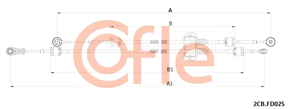 Трос кпп COFLE 92.2CB.FD025