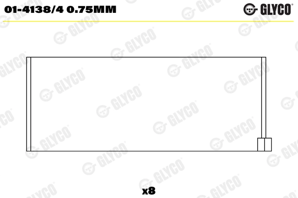 Вкладыши двигателя GLYCO 01-4138/4 0.75MM