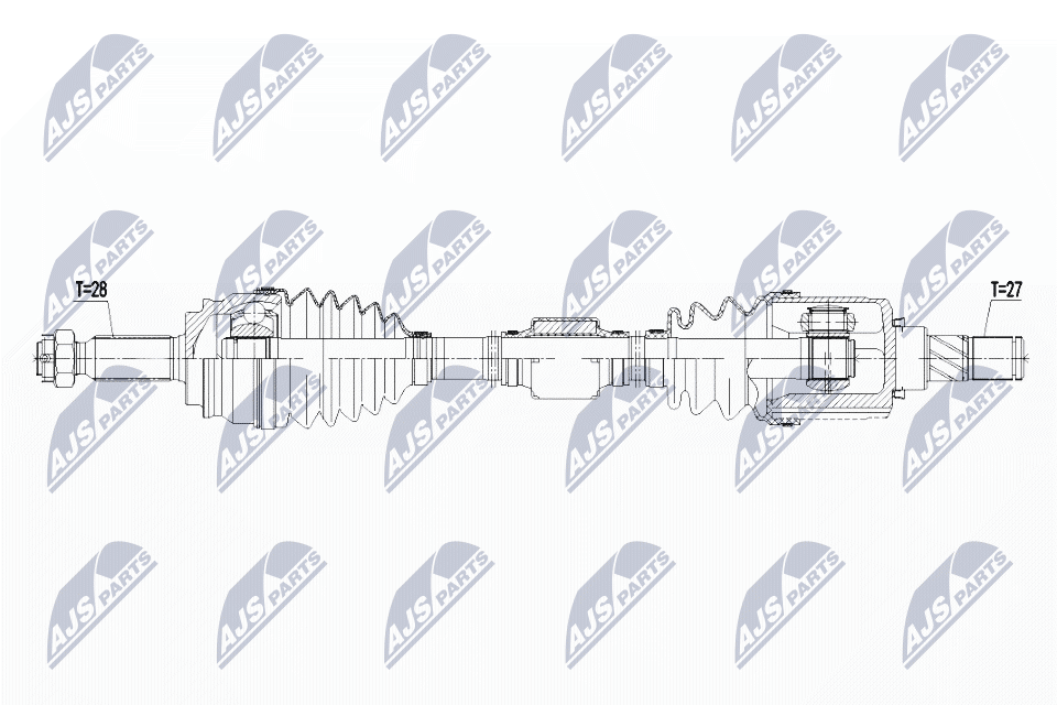 Полуось jeep compass 2wd 2.0 -14 /atmправ NTY NPW-CH-062