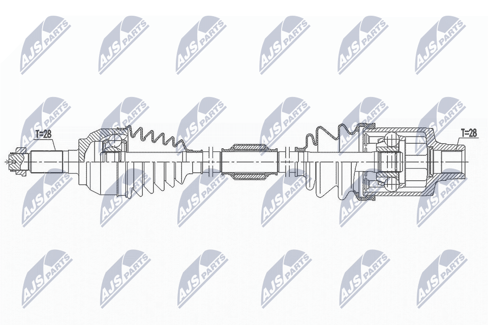 Полуось mazda 3 2.0 03- 5 1.82.0 05- правая NTY NPW-MZ-064