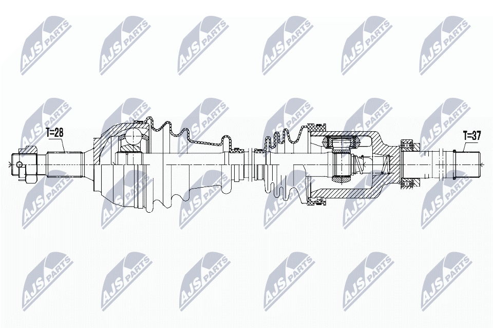 Полуось NTY NPW-PE-035