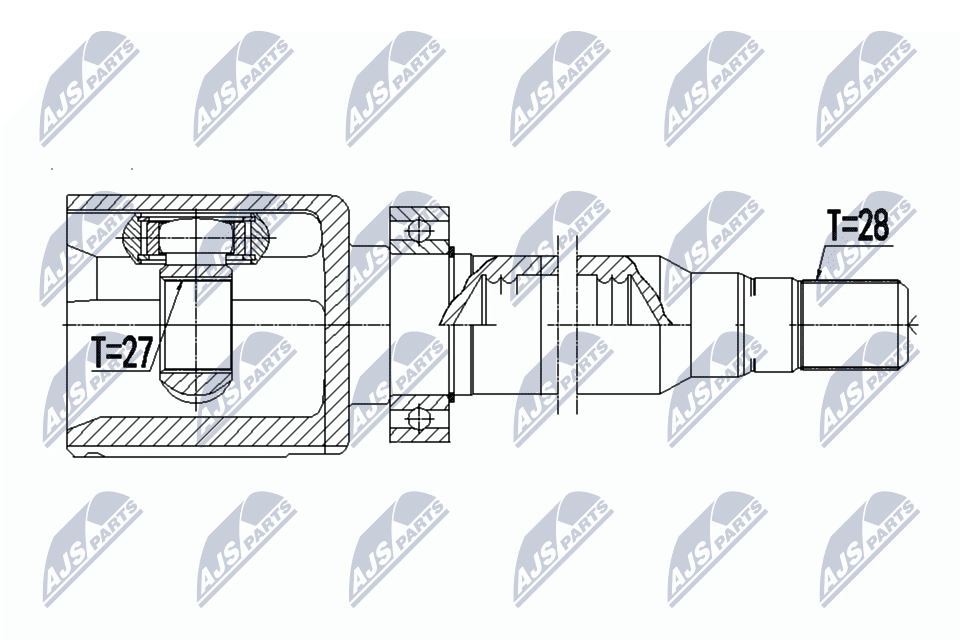 Шрус volvo awd s60ii/v60 3.0t6 10- s80ii 3.0t64.4 07-14 v70iii 3.0t6 07-14 /првый NTY NPW-VV-077