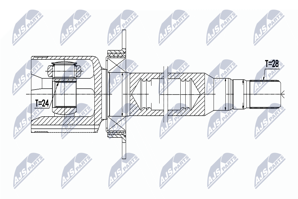 Шрус volvo s90/v90 2.0t4/t5 2.0d4/d5 16- /првый NTY NPW-VV-086