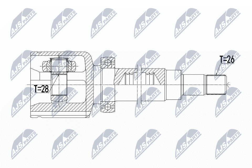 Шрус наружный volvo eng 1.6 d2 115km s40ii 10-12 v50 10-12 c30 10-13 /прав NTY NPW-VV-108