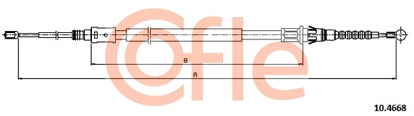 Трос стояночного тормоза COFLE 92.10.4668