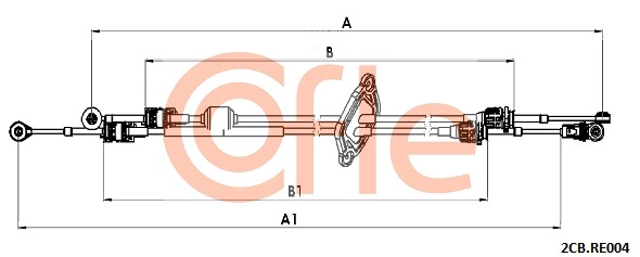 Трос кпп renault master 6-кпп COFLE 92.2CB.RE004