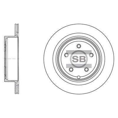 Диск тормозной задний HI-Q SD4209
