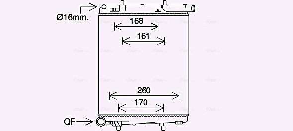Радиатор системы охлаждения AVA QUALITY COOLING PE2411