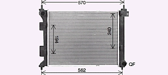 Радиатор системы охлаждения AVA QUALITY COOLING HY2479