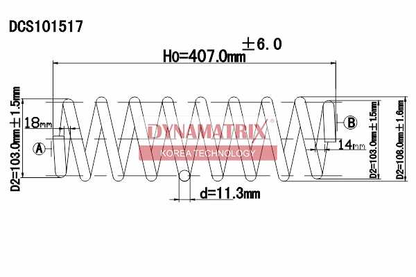 Пружина подвески DYNAMATRIX-KOREA DCS101517