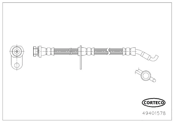 Шланг тормозной CORTECO 49401578