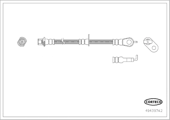 Brake hose CORTECO 49439742