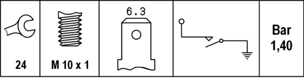 Датчик давления масла HELLA/BEHR/PAGID 6ZL 003 259-471