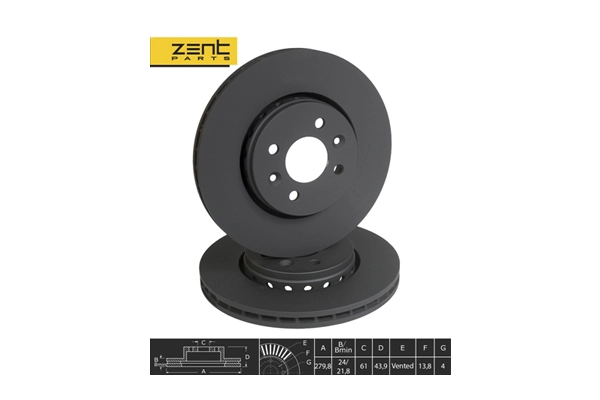 Диск тормозной передний ZENTPARTS Z06256